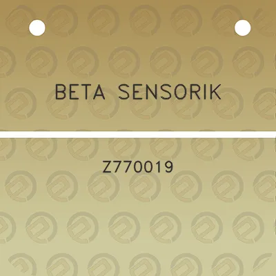 beta-sensorik-z770019