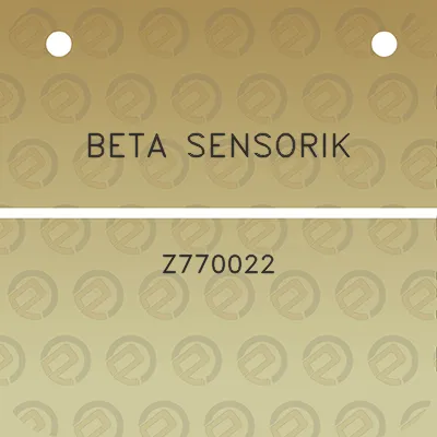 beta-sensorik-z770022