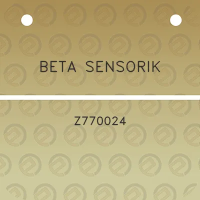 beta-sensorik-z770024