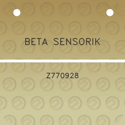 beta-sensorik-z770928