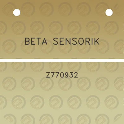 beta-sensorik-z770932