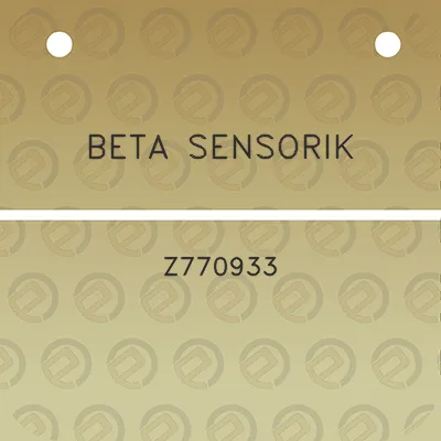 beta-sensorik-z770933