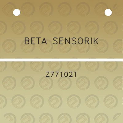 beta-sensorik-z771021