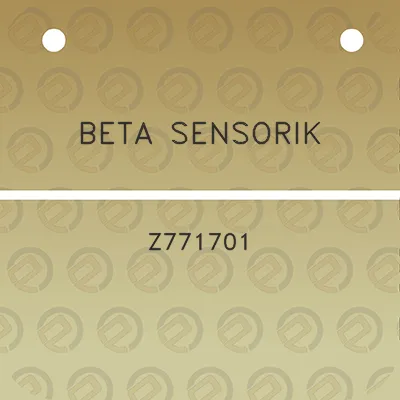 beta-sensorik-z771701