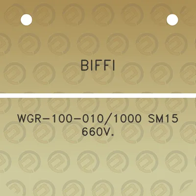 biffi-wgr-100-0101000-sm15-660v