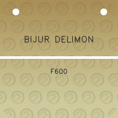 bijur-delimon-f600