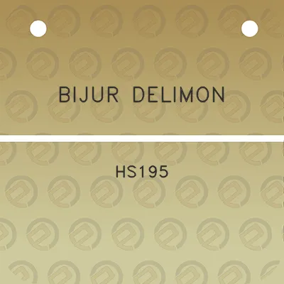 bijur-delimon-hs195