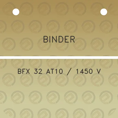 binder-bfx-32-at10-1450-v