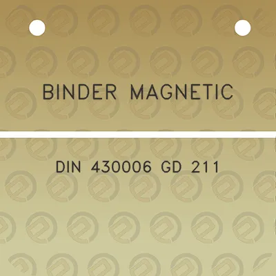 binder-magnetic-din-430006-gd-211