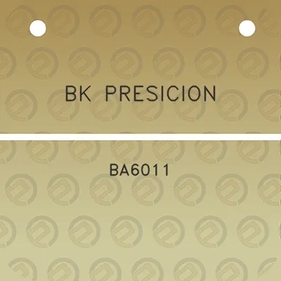 bk-presicion-ba6011