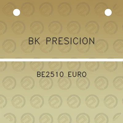 bk-presicion-be2510-euro