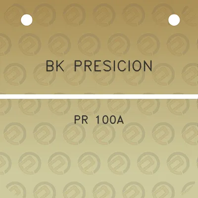 bk-presicion-pr-100a