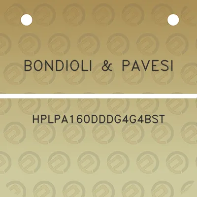 bondioli-pavesi-hplpa160dddg4g4bst