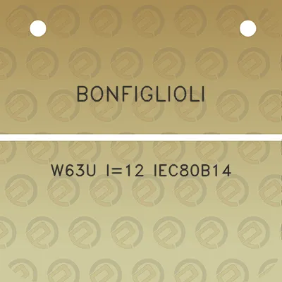 bonfiglioli-w63u-i12-iec80b14