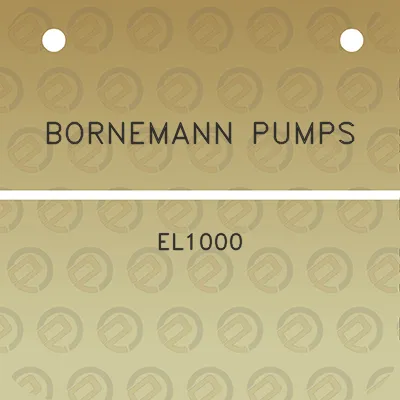 bornemann-pumps-el1000