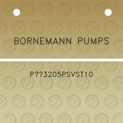 bornemann-pumps-p3205psvst10