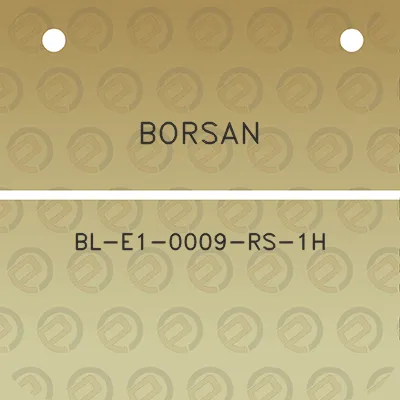 borsan-bl-e1-0009-rs-1h