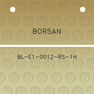 borsan-bl-e1-0012-rs-1h