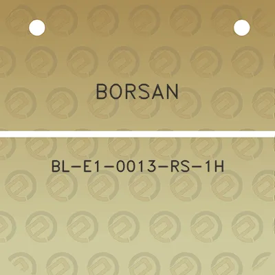 borsan-bl-e1-0013-rs-1h