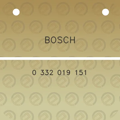 bosch-0-332-019-151