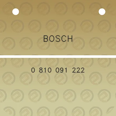 bosch-0-810-091-222