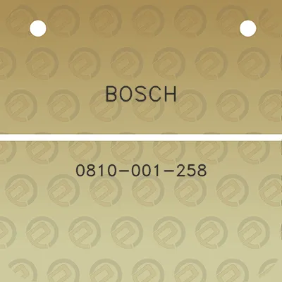 bosch-0810-001-258