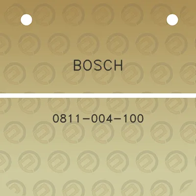 bosch-0811-004-100