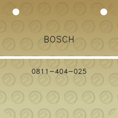 bosch-0811-404-025