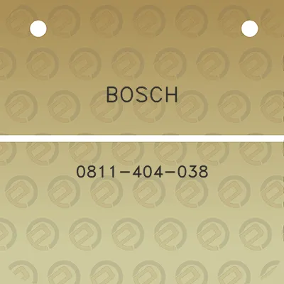 bosch-0811-404-038