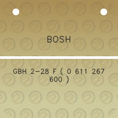 bosh-gbh-2-28-f-0-611-267-600