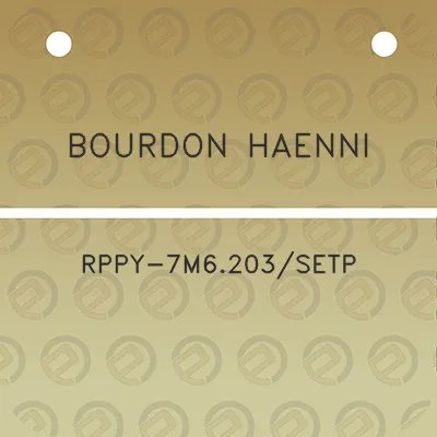 bourdon-haenni-rppy-7m6203setp