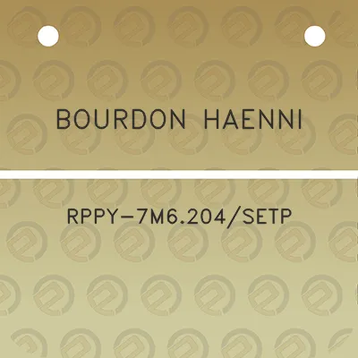 bourdon-haenni-rppy-7m6204setp