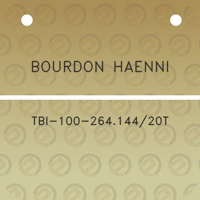 bourdon-haenni-tbi-100-26414420t