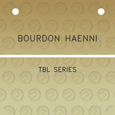 bourdon-haenni-tbl-series