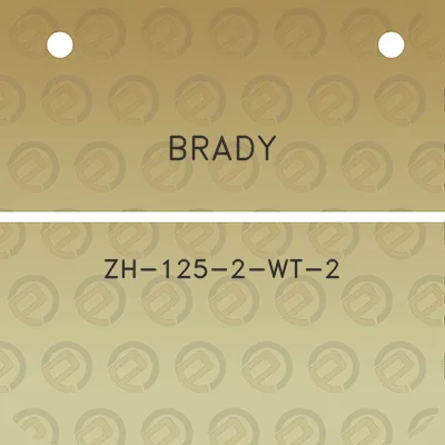 brady-zh-125-2-wt-2