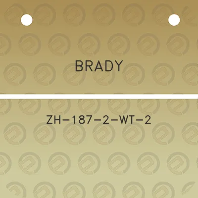 brady-zh-187-2-wt-2