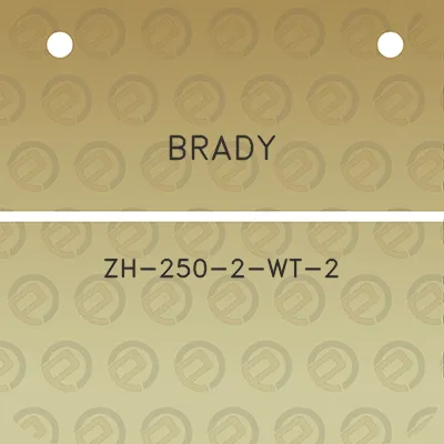 brady-zh-250-2-wt-2