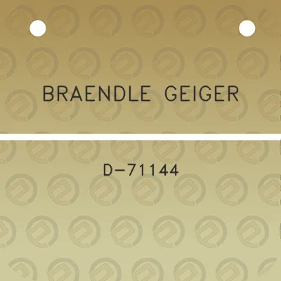 braendle-geiger-d-71144