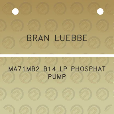 bran-luebbe-ma71mb2-b14-lp-phosphat-pump