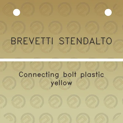 brevetti-stendalto-connecting-bolt-plastic-yellow