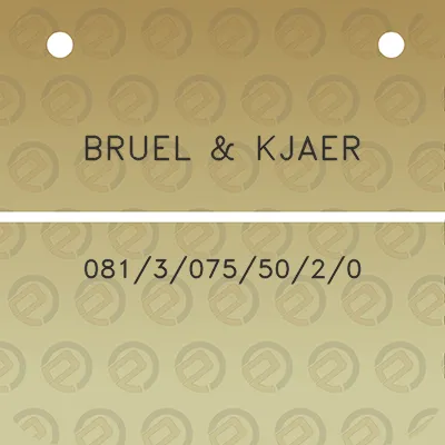 bruel-kjaer-08130755020