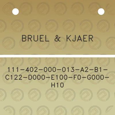 bruel-kjaer-111-402-000-013-a2-b1-c122-d000-e100-f0-g000-h10