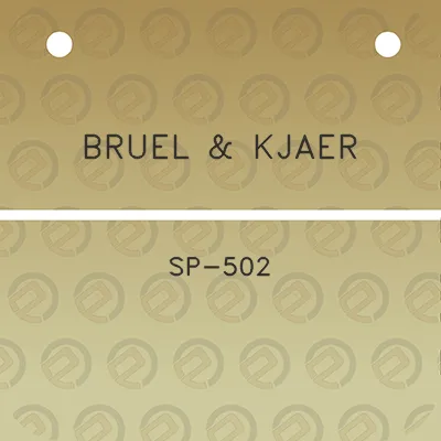 bruel-kjaer-sp-502