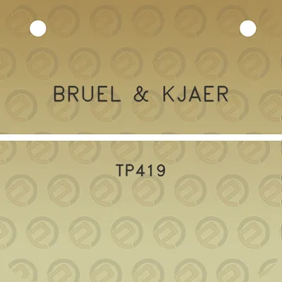 bruel-kjaer-tp419