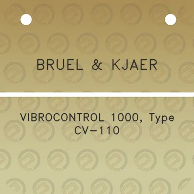 bruel-kjaer-vibrocontrol-1000-type-cv-110