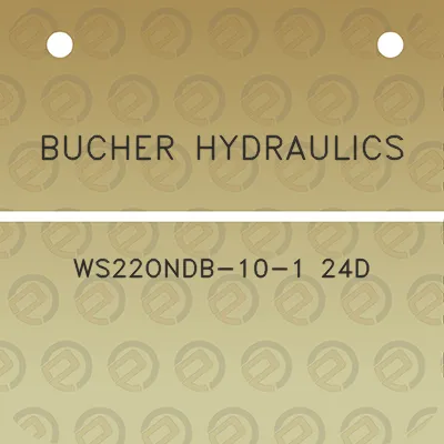 bucher-hydraulics-ws22ondb-10-1-24d