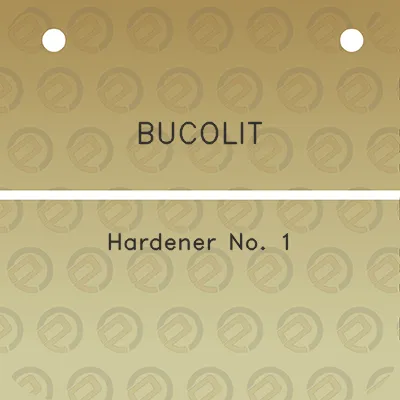 bucolit-hardener-no-1