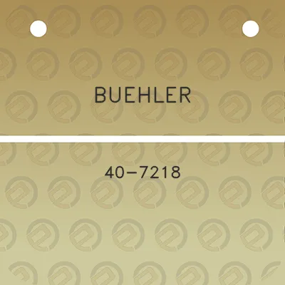 buehler-40-7218