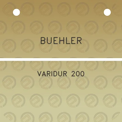 buehler-varidur-200