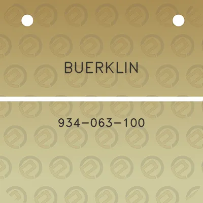 buerklin-934-063-100